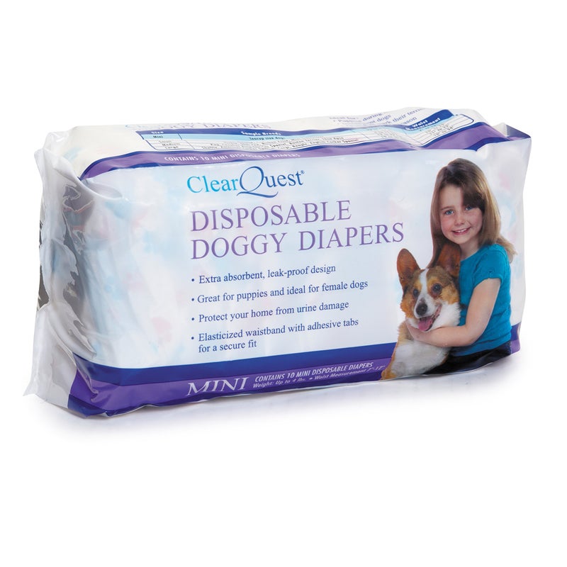 ClearQuest Disposable Doggy Diapers, Super Absorbent Leak-Proof Pet Diapers - Image 2